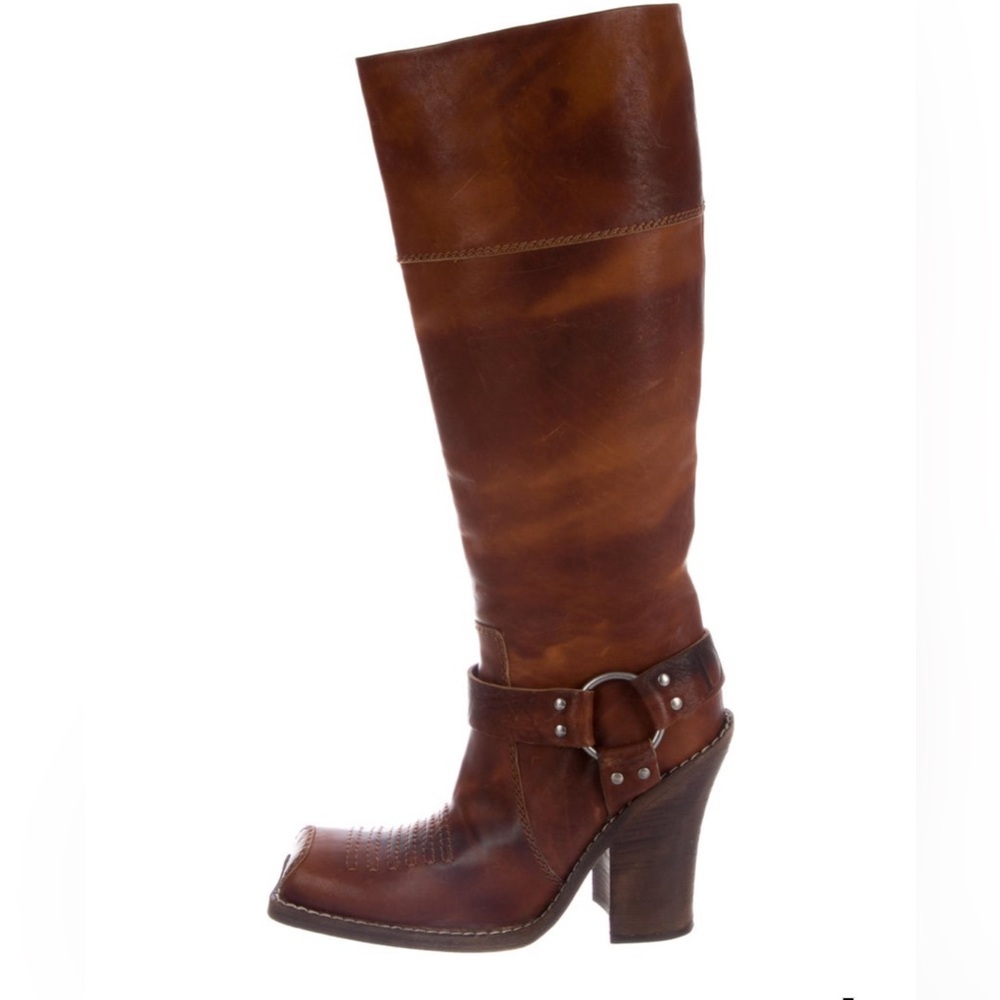 Christian Dior Leather Knee-High Boots